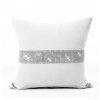 Obliečka na vankúš so zirkónmi 40x40 cm biela Biela Obliečka na vankúš so zirkónmi 40x40 cm biela Biela