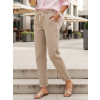 Dámske tepláky s vysokým pásom béžová FashionStreet UY2964 M/38 Dámske tepláky s vysokým pásom béžová FashionStreet UY2964 M/38
