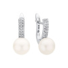 Gaura Pearls Stříbrné náušnice s bílou perlou Antigona, stříbro 925/1000 SK23211EL/W Stříbrná Bílá Gaura Pearls Stříbrné náušnice s bílou perlou Antigona, stříbro 925/1000 SK23211EL/W Stříbrná Bílá