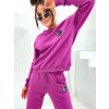Fialová bavlnená dámska dvojdielna tepláková súprava MOON Bolf VE64 Fialová bavlnená dámska dvojdielna tepláková súprava MOON Bolf VE64