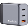 Verbatim GNC-65 GaN cestovní nabíječka, GaN, s adaptérem pro Evropu, s britským adaptérem, s americkým adaptérem, 1x USB A , 2x USB-C®, 65 W, Dodávka energie, Verbatim GNC-65 GaN cestovní nabíječka, GaN, s adaptérem pro Evropu, s britským adaptérem, s americkým adaptérem, 1x USB A , 2x USB-C®, 65 W, Dodávka energie,