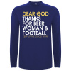 Superfutbal Pánske tričko dlhý rukáv dear god, kráľovsky modré Veľkosť: XXL Superfutbal Pánske tričko dlhý rukáv dear god, kráľovsky modré Veľkosť: XXL