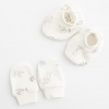 Dojčenský bavlnený set-capačky a rukavičky New Baby Zoe Biela Univerzálna