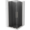 Mexen Velar L Duo, sprchový kút s posuvnými dverami 80 x 80 cm, 8mm šedé sklo, brúsená oceľ, 871-080-080-02-43-97 Mexen Velar L Duo, sprchový kút s posuvnými dverami 80 x 80 cm, 8mm šedé sklo, brúsená oceľ, 871-080-080-02-43-97