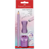 FABER-CASTELL súprava písacích potrieb Jumbo GRIP SPARKLE - fialová FABER-CASTELL súprava písacích potrieb Jumbo GRIP SPARKLE - fialová