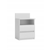 Komoda Alias 2 šuflíky 40x59x32cm nočný stolík biely Komoda Alias 2 šuflíky 40x59x32cm nočný stolík biely