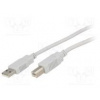 Kábel USB 2.0 USB A vidlica, USB B vidlica 3m jasno-šedá Kábel USB 2.0 USB A vidlica, USB B vidlica 3m jasno-šedá