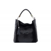 Kožená kabelka potlač krokodíl 145 čierna Kožená kabelka potlač krokodíl 145 čierna