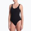 Dámske jednodielne plavky Nike Shoreline Pucker Scoop Neck black Dámske jednodielne plavky Nike Shoreline Pucker Scoop Neck black