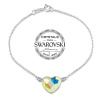 SILVEGO stříbrný náramek se Swarovski® Crystals srdce Aurora Boreale VSW058b SILVEGO stříbrný náramek se Swarovski® Crystals srdce Aurora Boreale VSW058b