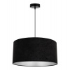 Light Home Závesné svietidlo Mediolan, 1x čierne/chrómové textilné tienidlo Light Home Závesné svietidlo Mediolan, 1x čierne/chrómové textilné tienidlo