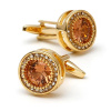Knoflickarna.CZCufflinks orange eye0264 Knoflickarna.CZCufflinks orange eye0264