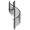 Minka STAIRS Kombinované točité schodisko Switch biela/čierna pr. 160 cm Minka STAIRS Kombinované točité schodisko Switch biela/čierna pr. 160 cm