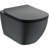 Ideal Standard Tesi set Závesné WC Aquablade čierna matná (hodvábna)+sedátko SoftClosse T3546V3