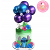 Hotové cukrové ozdoby na tortu Lilo a Stitch - sada topperov Hotové cukrové ozdoby na tortu Lilo a Stitch - sada topperov