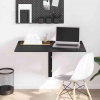 zahrada-XL Skladací nástenný stôl čierny 100x60x56 cm spracované drevo 342647 zahrada-XL Skladací nástenný stôl čierny 100x60x56 cm spracované drevo 342647