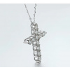 For Silver Jemný náhrdelník s Moissanitom 0,06ct Kríž - Striebro 925 For Silver Jemný náhrdelník s Moissanitom 0,06ct Kríž - Striebro 925
