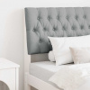 vidaXL Čalúnené čelo postele Svetlosivá 90 cm Masívne borovicové drevo vidaXL Čalúnené čelo postele Svetlosivá 90 cm Masívne borovicové drevo