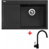Sinks Rim 780 P Granblack + Vitalia, čierna, matná Sinks Rim 780 P Granblack + Vitalia, čierna, matná