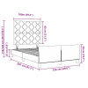 vidaXL Rám na posteľ Krémový 120x200 cm Textília - Krémová - 276052-292783 vidaXL Rám na posteľ Krémový 120x200 cm Textília - Krémová - 276052-292783