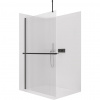 CERANO - Sprchová zástena Walk-in Onyx Top Cube Ľ/P - 8 mm - hranatá vzpera + polička/držiak na uteráky - čierna matná, ryhované sklo - 150x200 cm CERANO - Sprchová zástena Walk-in Onyx Top Cube Ľ/P - 8 mm - hranatá vzpera + polička/držiak na uteráky - čierna matná, ryhované sklo - 150x200 cm