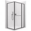 CERANO - Sprchovací kút Versaro L/P - 6 mm - čierna matná, transparentné sklo - 150x80 cm - zasúvacia CERANO - Sprchovací kút Versaro L/P - 6 mm - čierna matná, transparentné sklo - 150x80 cm - zasúvacia