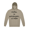 Stymio Mikina s potlačou textu Veľkosť: 2XL, Farba: Mastic, Vyber si slogan: Všetko, čo potrebujem, už mám Stymio Mikina s potlačou textu Veľkosť: 2XL, Farba: Mastic, Vyber si slogan: Všetko, čo potrebujem, už mám