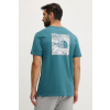 Bavlnené tričko The North Face Redbox Celebration NF0A87NVBQ51 tyrkysová XL Bavlnené tričko The North Face Redbox Celebration NF0A87NVBQ51 tyrkysová XL