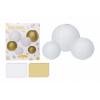 Matgroup Lampion PÁRTY papírový 1x30/1x25/1x20cm BÍ,ZLA (6ks) Matgroup Lampion PÁRTY papírový 1x30/1x25/1x20cm BÍ,ZLA (6ks)