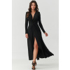 Makadamia Klasické šaty M906 - čierne Čierna L Makadamia Klasické šaty M906 - čierne Čierna L