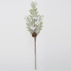 Konár tuja/papraď, biele bobule, šiška, glit. 51cm Konár tuja/papraď, biele bobule, šiška, glit. 51cm