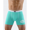 GINA Pánske boxerky Max III s dlhšou nohavičkou a kontrastným pásom | 74071P - tyrkysová biela, 50/52 GINA Pánske boxerky Max III s dlhšou nohavičkou a kontrastným pásom | 74071P - tyrkysová biela, 50/52