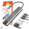Hub 9v1 Adaptér Zenwire HDMI 4K Ethernet RJ-45 LAN USB 3.0 SD Hub 9v1 Adaptér Zenwire HDMI 4K Ethernet RJ-45 LAN USB 3.0 SD