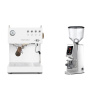 Ascaso Steel UNO PID, White&Wood + Eureka Atom W 65, chrome Ascaso Steel UNO PID, White&Wood + Eureka Atom W 65, chrome