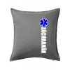 Nápis Záchranár + hviezda - Vankúš 50x50 - 50x50 - Iba poťah ( Tmavosivý melír ) Nápis Záchranár + hviezda - Vankúš 50x50 - 50x50 - Iba poťah ( Tmavosivý melír )