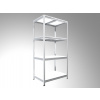 kovový regál bezskrutkový Biedrax 50 x 60 x 180 cm, pozinkovaný - 4 police biele lamino 12mm kovový regál bezskrutkový Biedrax 50 x 60 x 180 cm, pozinkovaný - 4 police biele lamino 12mm