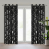 Eurofirany Záves 140x250 cm mikrovláknový čierny striebristý na kovové krúžky LANI Eurofirany Záves 140x250 cm mikrovláknový čierny striebristý na kovové krúžky LANI