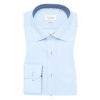 Luxusná svetlo modrá pánska strečová košeľa s kontrastom ETERNA Modern fit, Veľkosť 44 Luxusná svetlo modrá pánska strečová košeľa s kontrastom ETERNA Modern fit, Veľkosť 44