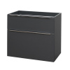 Mereo Mailo, kúpeľňová skrinka 81 cm, antracit, chróm madlo CN531S Mereo Mailo, kúpeľňová skrinka 81 cm, antracit, chróm madlo CN531S