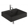Kludi Resa - Umývadlo 61x51 cm, s prepadom, s otvorom na batériu, matná čierna 59WW6139 Kludi Resa - Umývadlo 61x51 cm, s prepadom, s otvorom na batériu, matná čierna 59WW6139