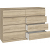 Komoda Malvis 8 šuflíkov 140x97x40cm dub sonoma Komoda Malvis 8 šuflíkov 140x97x40cm dub sonoma