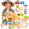 Viga Toys VIGA Drevený farmársky dom so záhradou a traktorom 21 prvkov Viga Toys VIGA Drevený farmársky dom so záhradou a traktorom 21 prvkov
