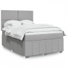 Box spring postel s matrací světle šedá 140 x 190 cm textil 3293956 Box spring postel s matrací světle šedá 140 x 190 cm textil 3293956
