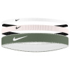 Nike Flex Mixed Width Headbands (3 Pack) Pink/Army/White One Size Nike Flex Mixed Width Headbands (3 Pack) Pink/Army/White One Size