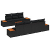 zahrada-XL Súprava záhradných pohoviek s vankúšom 8 pcs Čierna Poly ratan 3348039 zahrada-XL Súprava záhradných pohoviek s vankúšom 8 pcs Čierna Poly ratan 3348039