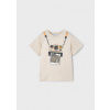 Chlapčenské béžové tričko s potlačou Mayoral Veľkosť: 5 rokov / 110cm Chlapčenské béžové tričko s potlačou Mayoral Veľkosť: 5 rokov / 110cm