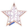Solight LED vianočná hviezda, prírodné drevo 2 x AA, teplá biela 1V231