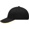 Myrtle Beach | MB 6541, Ľahko brúsená 6 panelová šiltovka, čierna - žltá Gold Myrtle Beach | MB 6541, Ľahko brúsená 6 panelová šiltovka, čierna - žltá Gold