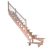 StarWood Schody Lindos Pro bukové ľavé 100cm otvorené drev.nerez.biele zábradlie StarWood Schody Lindos Pro bukové ľavé 100cm otvorené drev.nerez.biele zábradlie