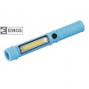 LED pracovná lampa EMOS 3W COB LED + 1 LED, na 3x AAAModrá LED pracovná lampa EMOS 3W COB LED + 1 LED, na 3x AAAModrá